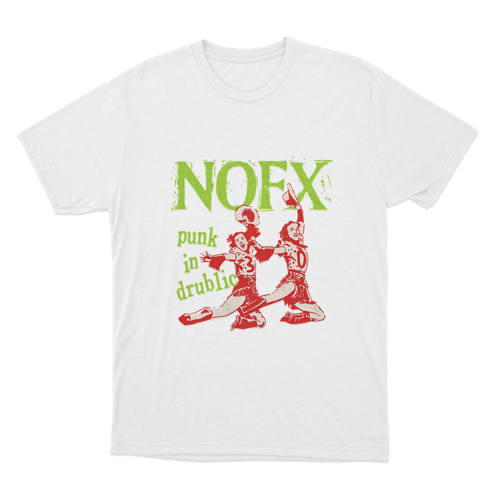 NOFX Punk In Drublic Unisex T Shirt White NOFX Punk In Drublic Unisex T Shirt White