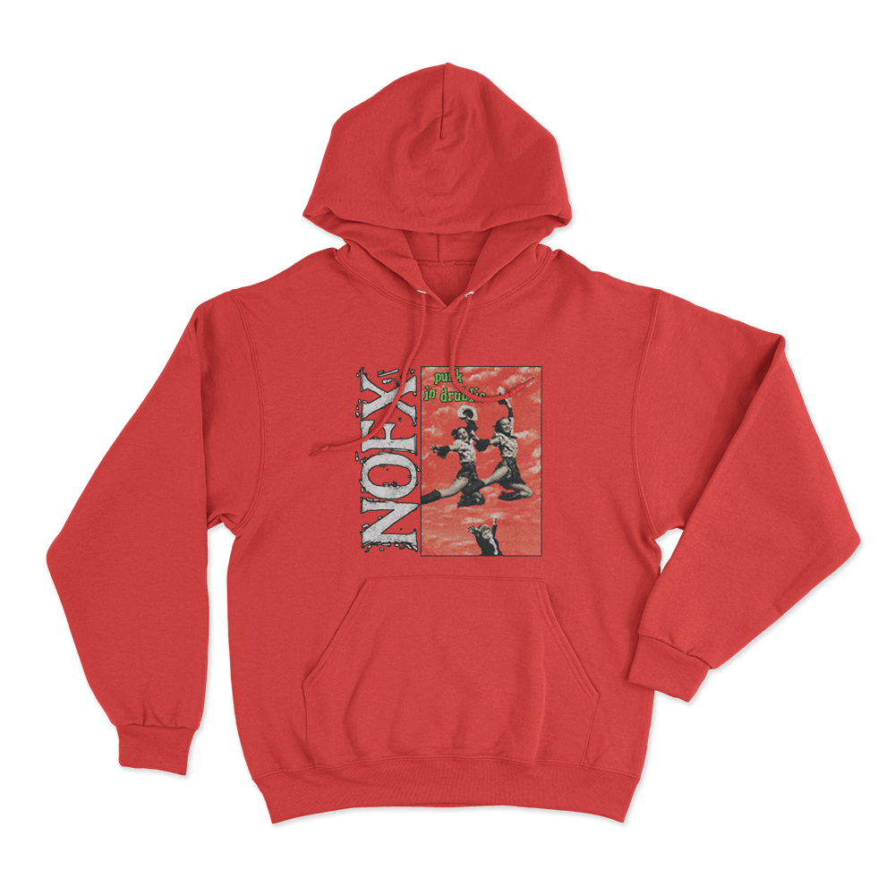 Punk In Drublic Album Artwork Unisex Hoodie Red Punk In Drublic Album Artwork Unisex Hoodie Red